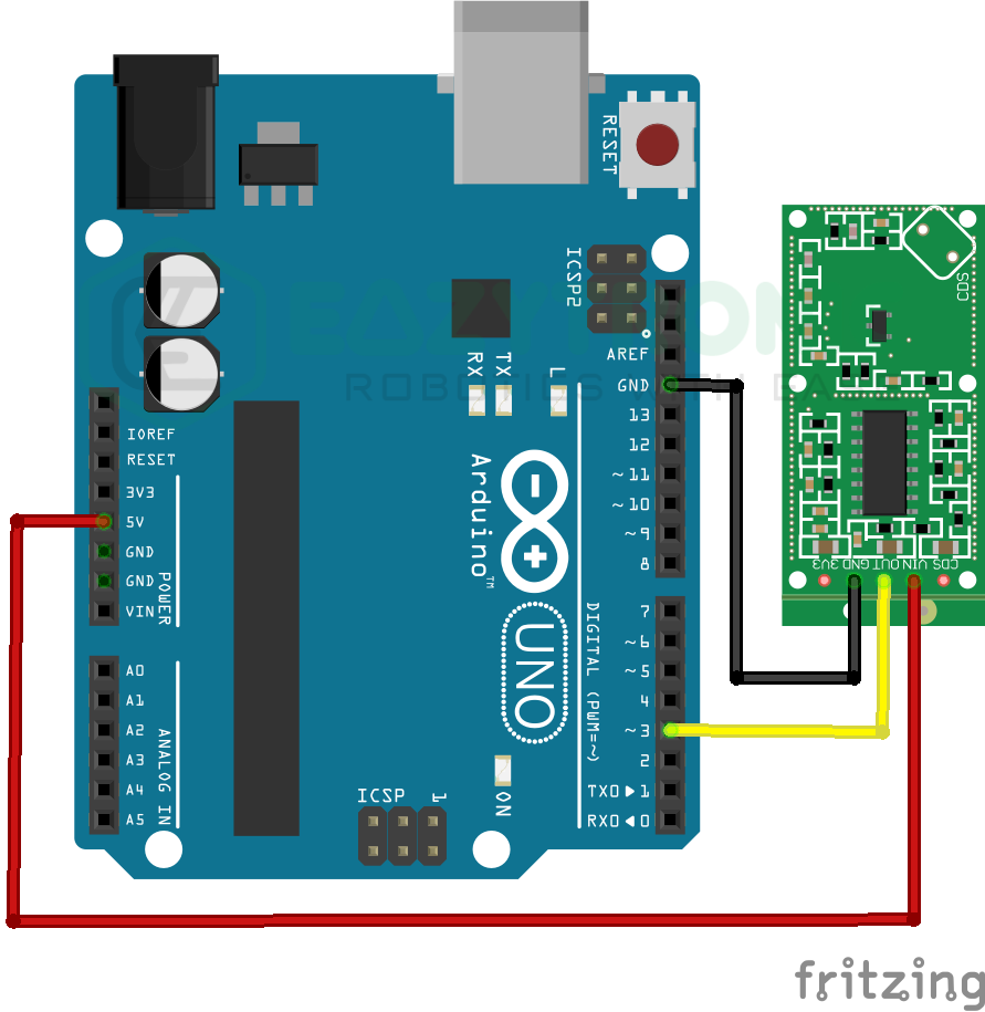 rcwl sensor with arduino schematic